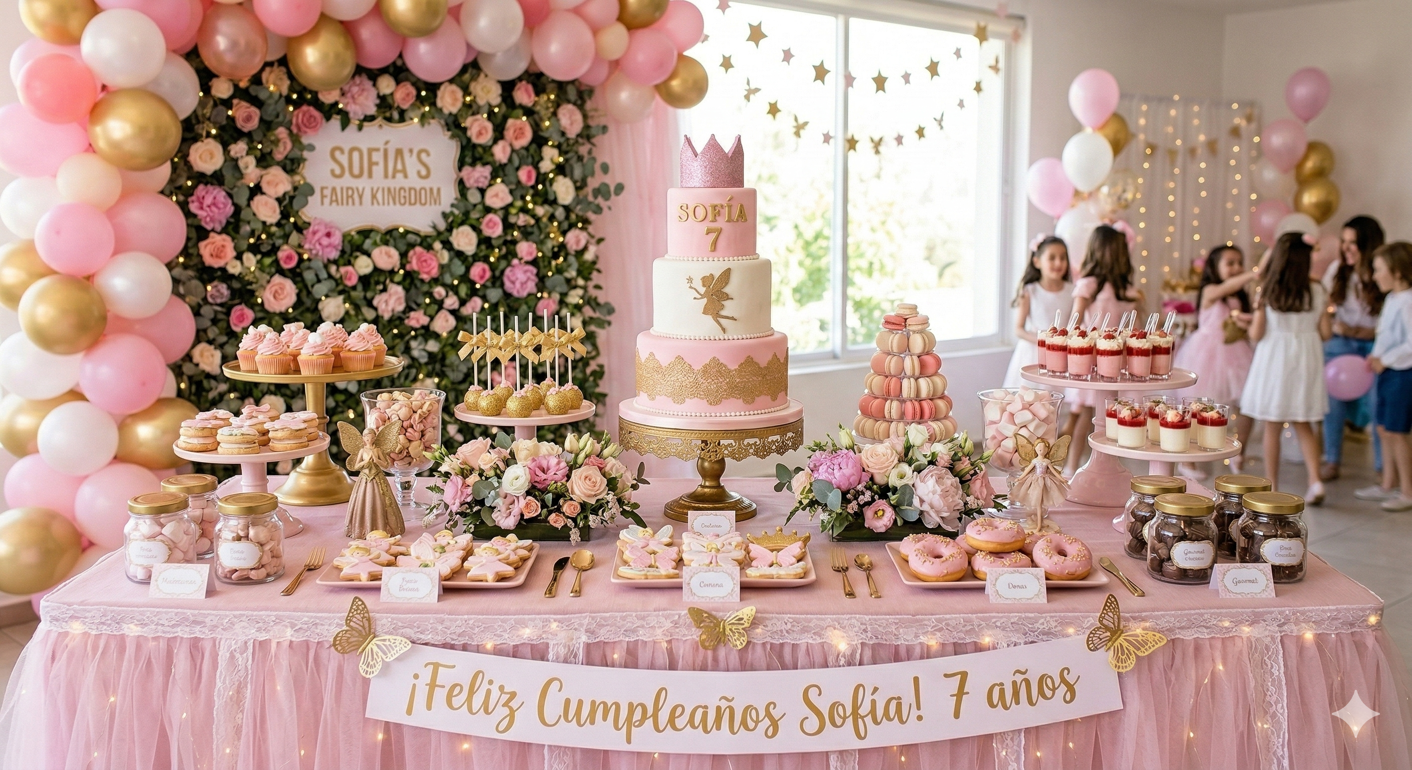 Mesa dulce para evento empresarial